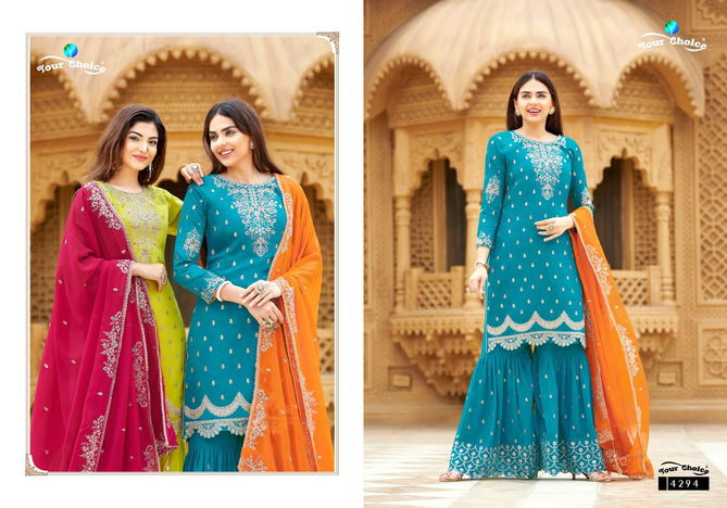 Your Choice Coral Heavy Wedding Wear Designer Salwar Suits Collection